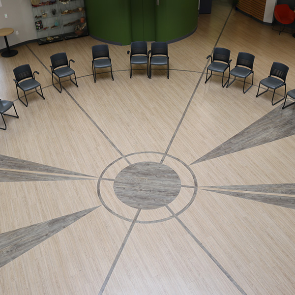 dome floor at wampum learning lodge